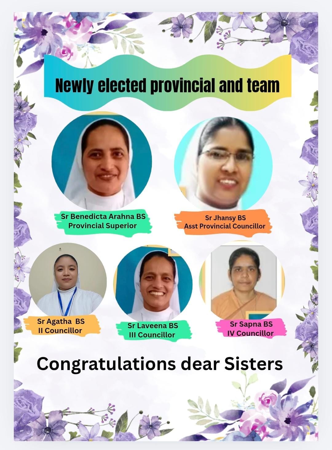 Bethany Sisters Elect New Provincial Team for Guwahati Province