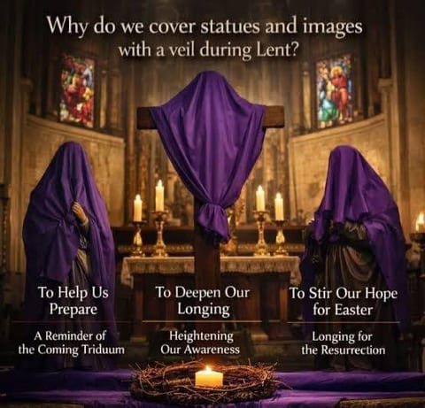 Catholic Church observes tradition of covering Crosses and Images from Fifth Sunday of Lent
